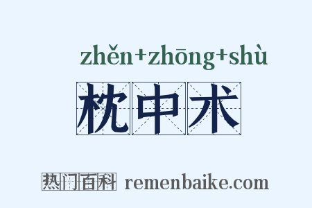 枕中术是什么意思的图片